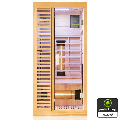Dewello Infrarotkabine HAMLIN VOLLSPEKTRUM 90x90 bei TroniTechnik