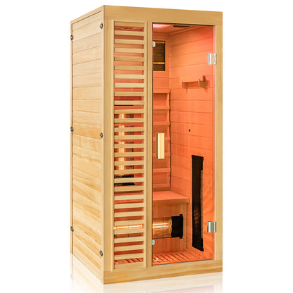 Dewello Infrarotkabine HAMLIN VOLLSPEKTRUM 90x90 bei TroniTechnik