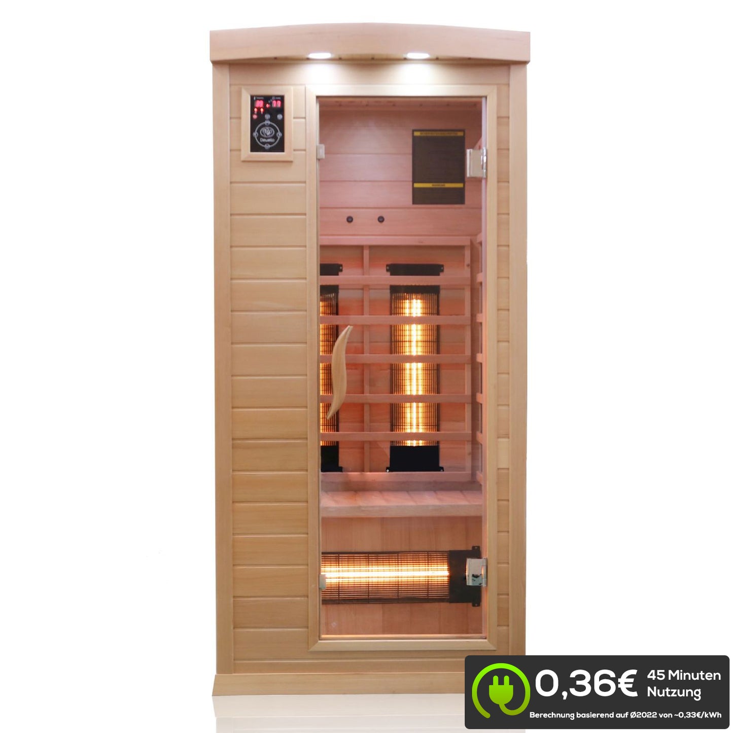Dewello Infrarotkabine PIERSON 90x90 Dual-Therm bei TroniTechnik
