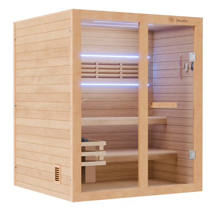 Dewello Finnische Sauna TOFINO 160cm x 150cm bei TroniTechnik