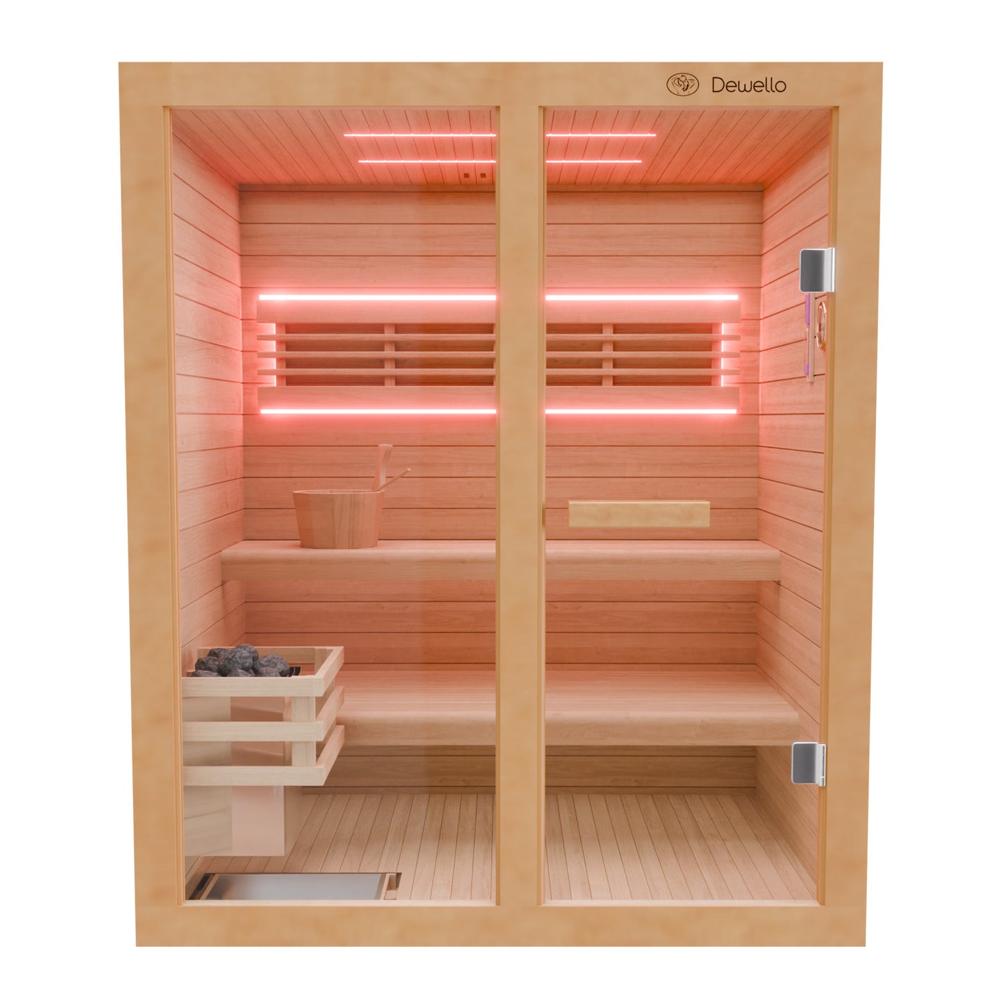 Dewello Finnische Sauna TOFINO 160cm x 150cm bei TroniTechnik