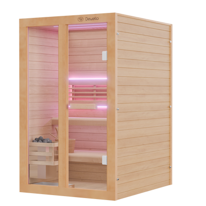 Dewello Finnische Sauna TOFINO 120cm x 140cm bei TroniTechnik