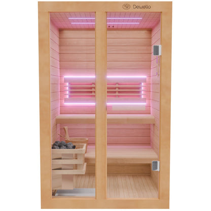 Dewello Finnische Sauna TOFINO 120cm x 140cm bei TroniTechnik