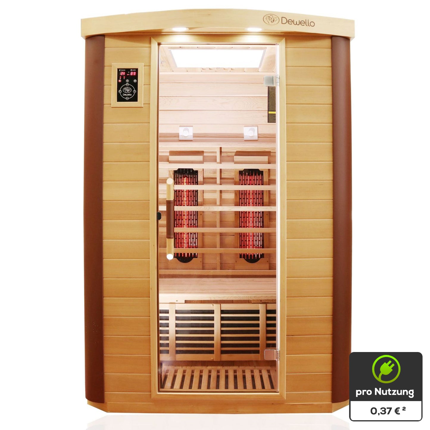 Dewello Infrarotkabine TORONTO 127x106 bei TroniTechnik