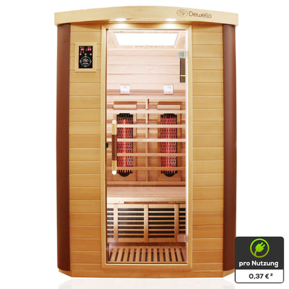 Dewello Infrarotkabine TORONTO 127x106 bei TroniTechnik