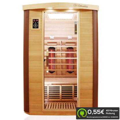 Dewello Infrarotkabine TORONTO 127x106 bei TroniTechnik