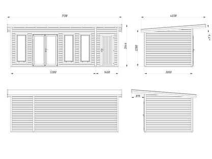 Palmako Aurelia 19,2 m2 - Naturbelassen