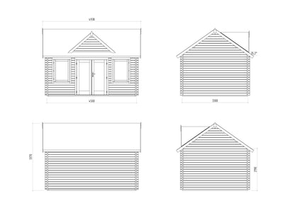 Palmako Claudia 14,2 m2 - Transparent tauchgrundiert