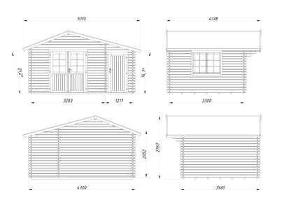 Palmako Emma 14,2 m2 - Hellbraun tauchgrundiert