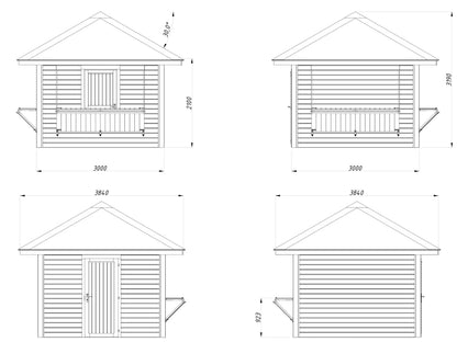 Palmako Bianca 8,3 m2 Set 105 - Hellbraun tauchgrundiert