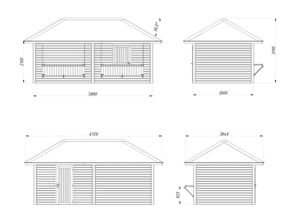 Palmako Bianca 16,6 m2 Set 111 - Transparent tauchgrundiert