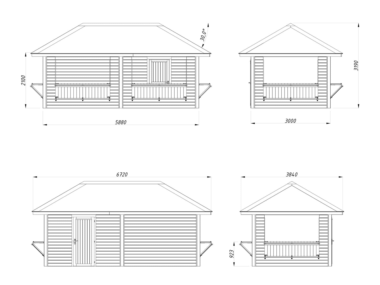 Palmako Bianca 16,6 m2 Set 112 - Grau tauchgrundiert