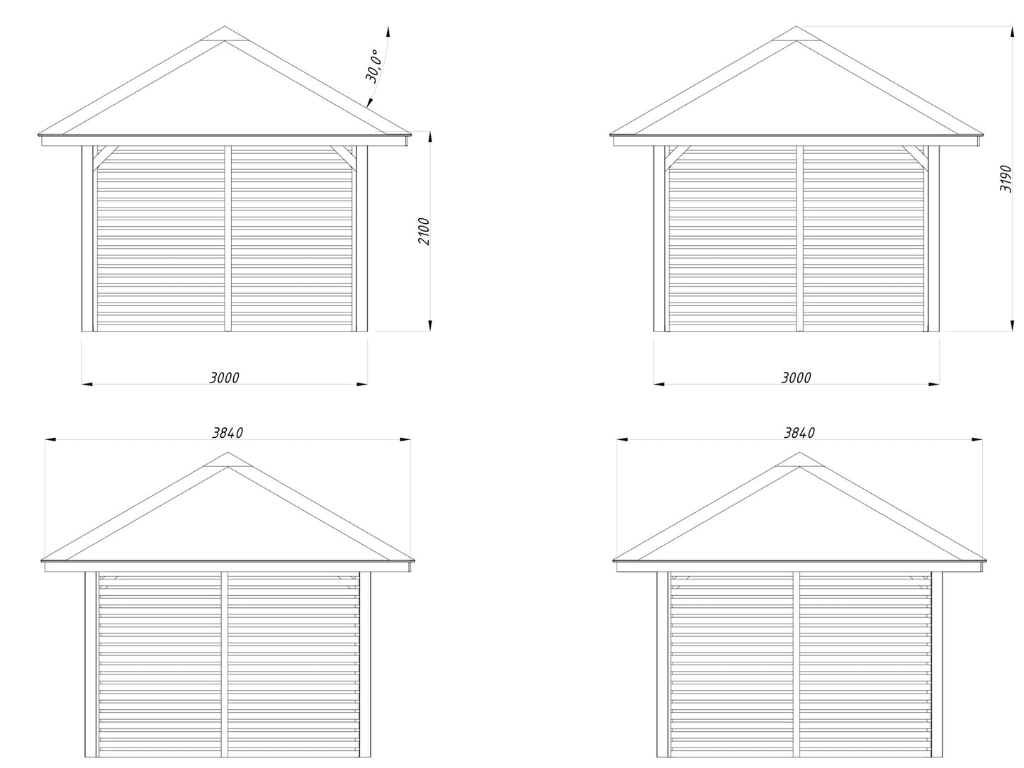 Palmako Bianca 8,3 m2 Set 102 - Grau tauchgrundiert