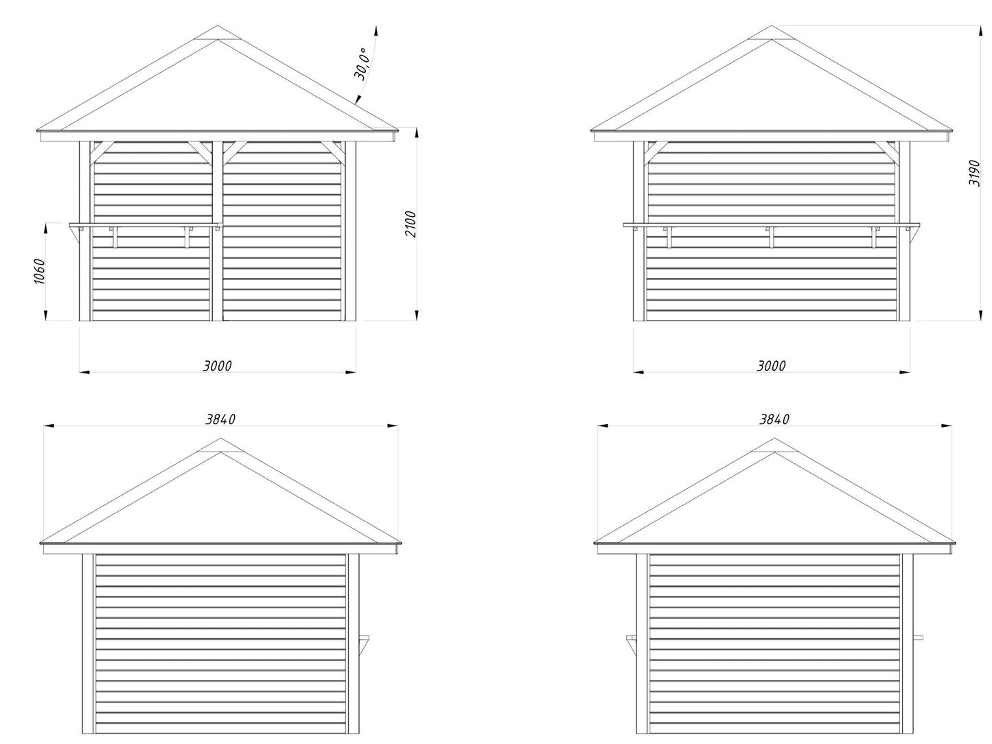 Palmako Bianca 8,3 m2 Set 103 - Transparent tauchgrundiert
