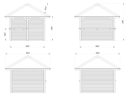Palmako Bianca 8,3 m2 Set 103 - Transparent tauchgrundiert