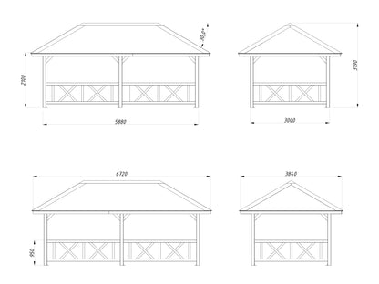 Palmako Bianca 16,6 m2 Set 107 - Grau tauchgrundiert