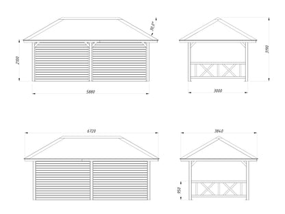Palmako Bianca 16,6 m2 Set 108 - Grau tauchgrundiert