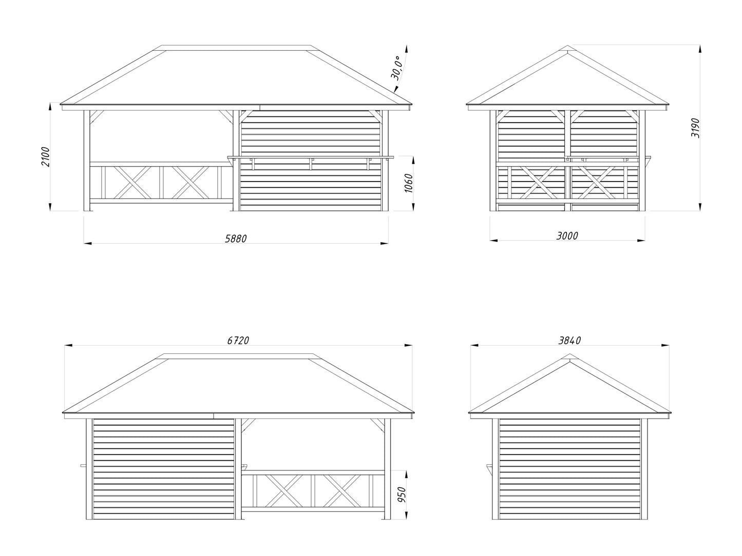 Palmako Bianca 16,6 m2 Set 110 - Hellbraun tauchgrundiert
