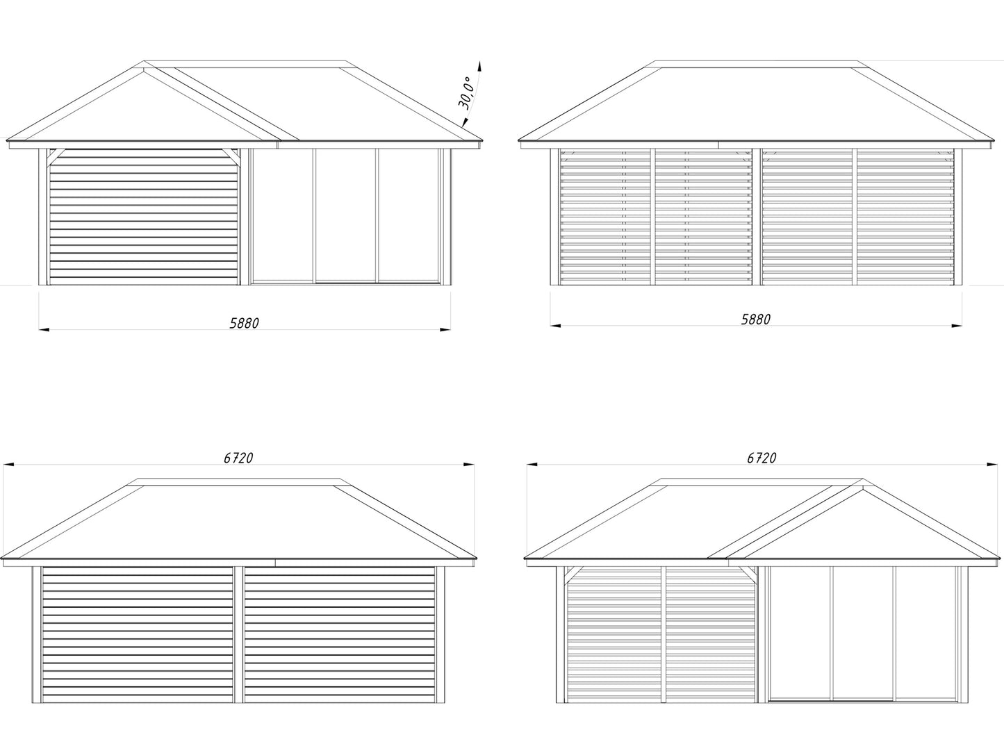 Palmako Bianca 24,9 m2 Set 511 Slide Plus - Transparent tauchgrundiert