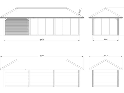 Palmako Bianca 24,9 m2 Set 517 Slide Plus - Hellbraun tauchgrundiert