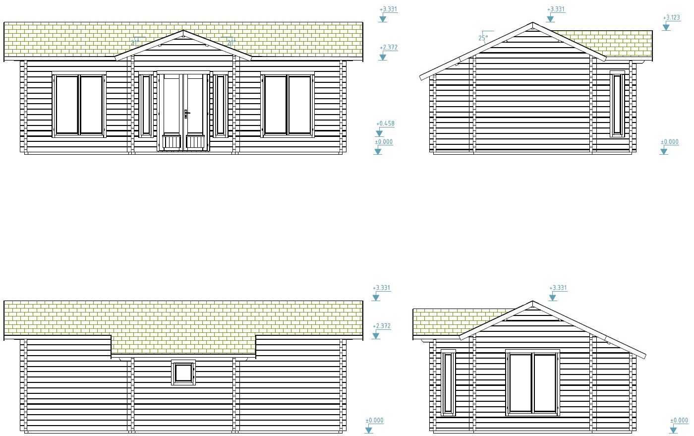 Palmako Anna 26,8 m2 - Naturbelassen