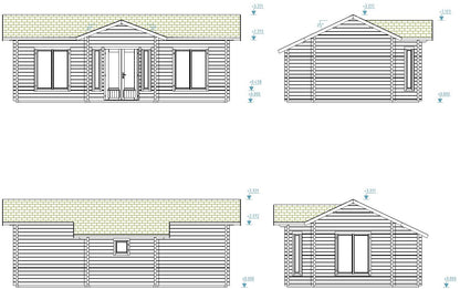Palmako Anna 26,8 m2 - Naturbelassen