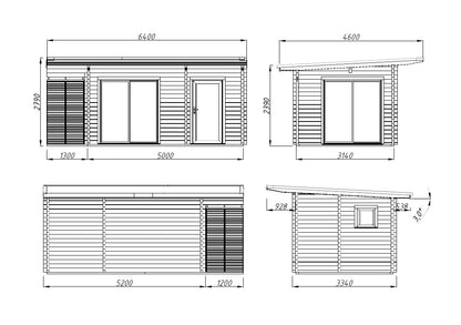 Palmako Cecilia 14,2 m2 - Naturbelassen