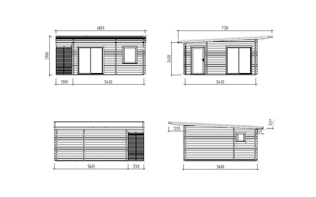 Palmako Cecilia 27,2 m2 - Naturbelassen