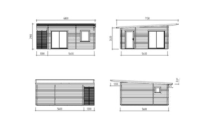 Palmako Cecilia 27,2 m2 - Naturbelassen
