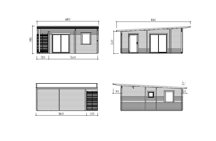 Palmako Cecilia 30,0 m2 - Naturbelassen
