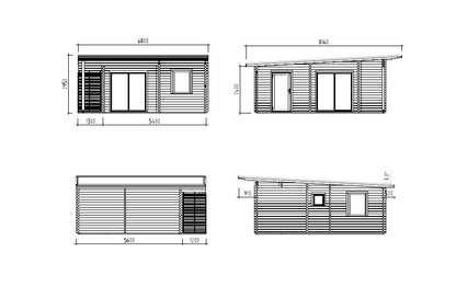 Palmako Cecilia 30,0 m2 - Naturbelassen