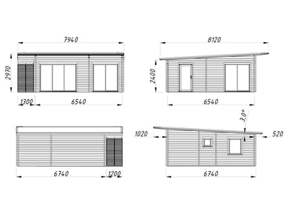 Palmako Cecilia 39,9 m2 - Naturbelassen