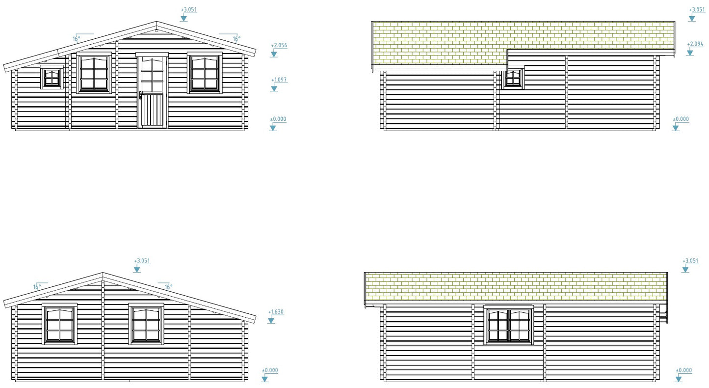 Palmako Emily 39,2 m2 - Naturbelassen
