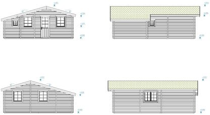 Palmako Emily 39,2 m2 - Naturbelassen