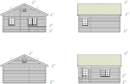 Palmako Emily 40,1+5,2 m2 - Naturbelassen