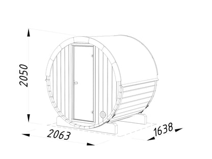 Palmako Anita 0,9 m2 - Naturbelassen