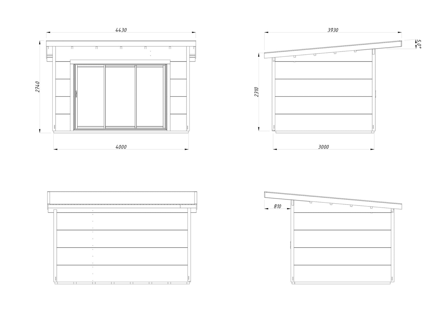 Palmako Grace 11,2 m2 - Naturbelassen