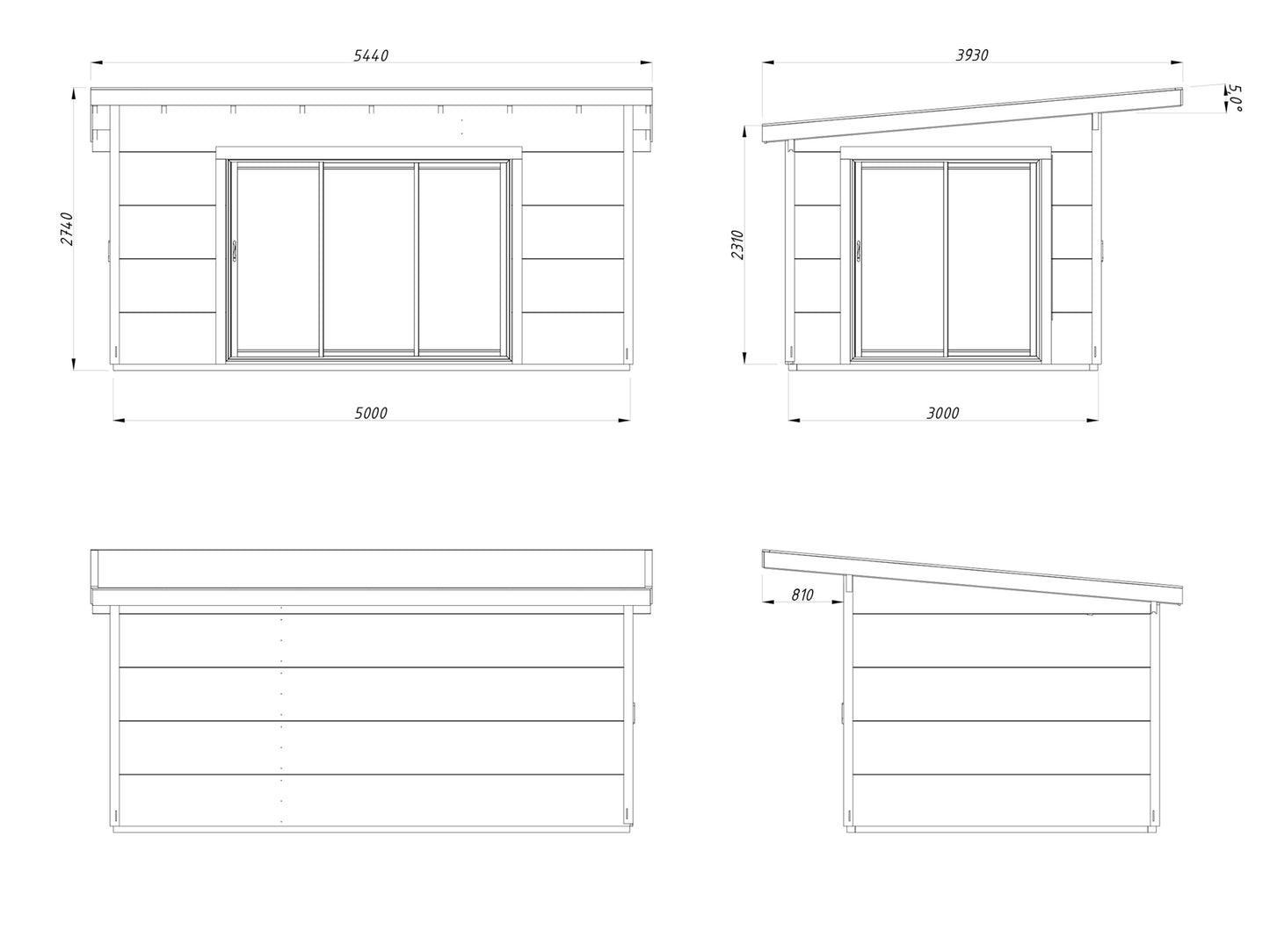 Palmako Grace 14,1 m2 - Naturbelassen