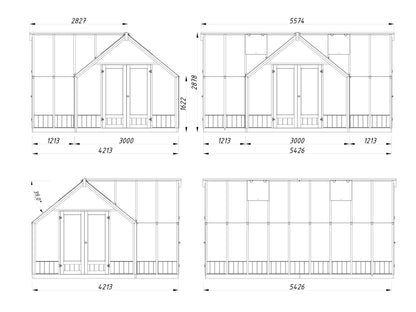 Palmako Emilia 19,1 m2 (RAL7012) - Lackiert dunkelgrau RAL7012