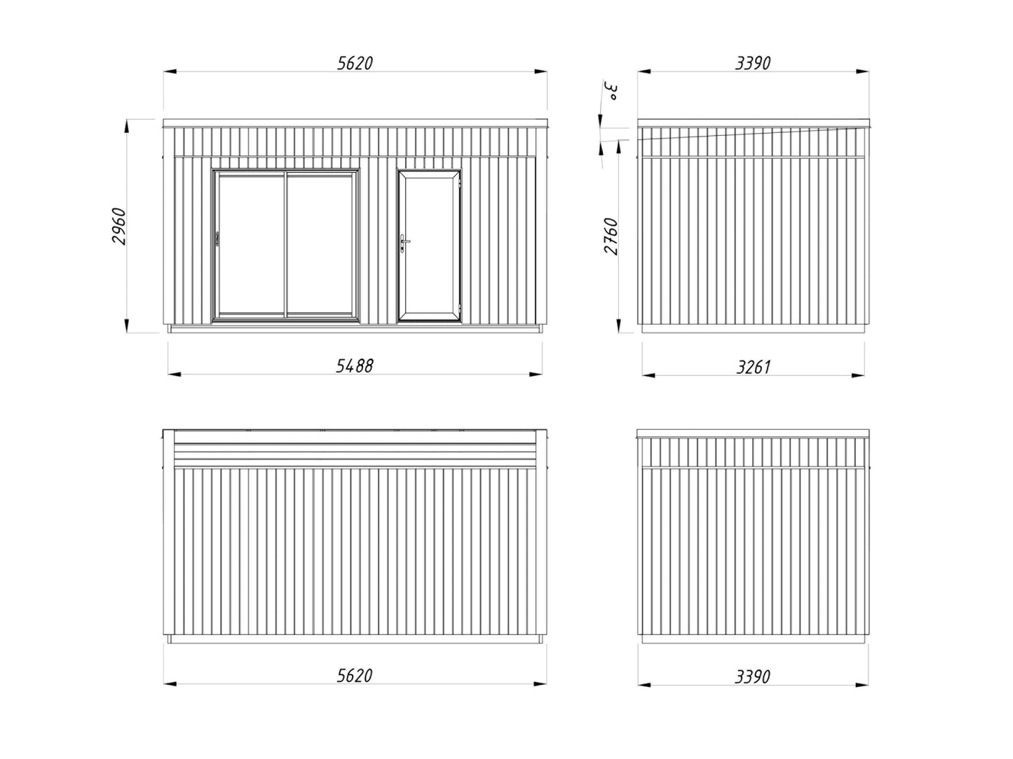 Palmako Johanna 13,6 m2 - Naturbelassen