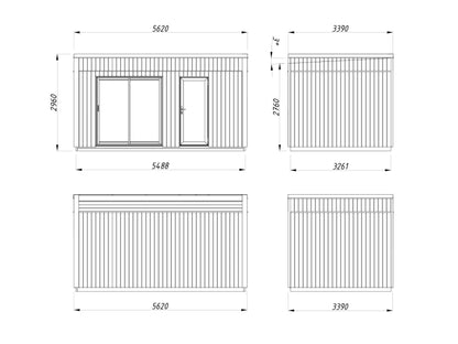 Palmako Johanna 13,6 m2 - Naturbelassen