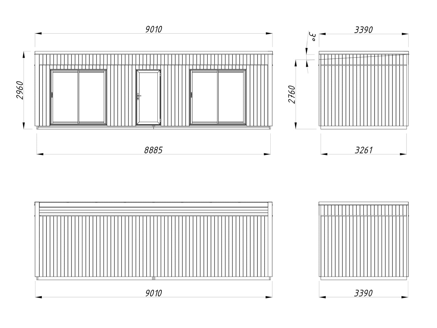 Palmako Johanna 22,4 m2 - Naturbelassen