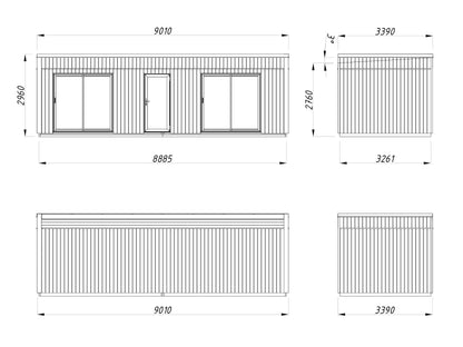 Palmako Johanna 22,4 m2 - Naturbelassen