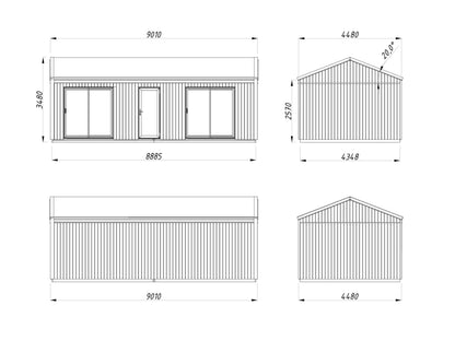 Palmako Rebekka 31,8 m2 - Naturbelassen