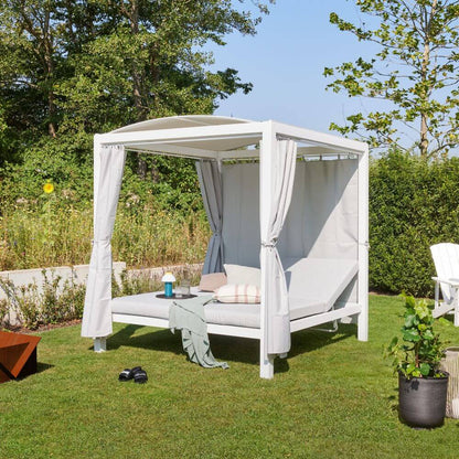 Home Deluxe Sonnenliege LYON - 208 x 188 cm Weiß