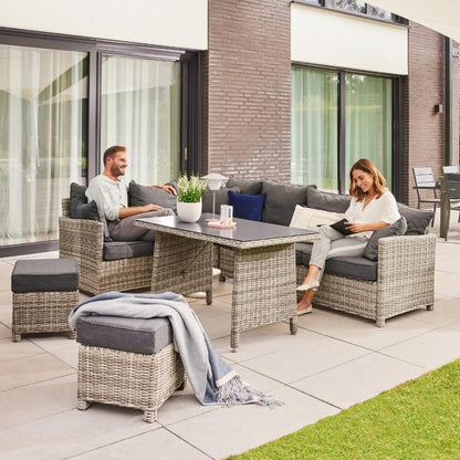 Home Deluxe Rattan Sitzgruppe inkl. Tisch BAHIA