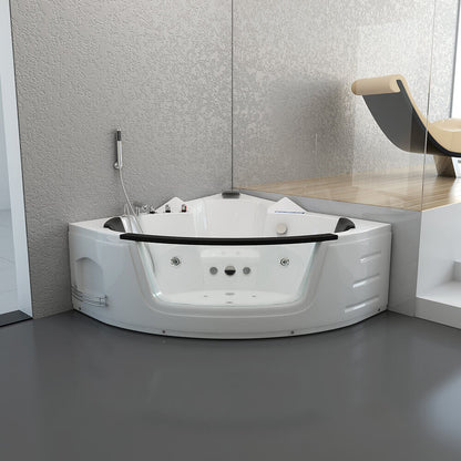 Home Deluxe Whirlpool Badewanne mit Lichttherapie LAGUNA L KOMPAKT - 140 x 140 cm