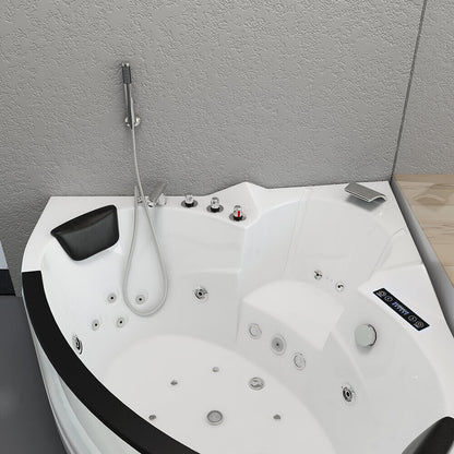Home Deluxe Whirlpool Badewanne mit Lichttherapie LAGUNA L KOMPAKT - 140 x 140 cm
