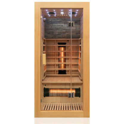 Dewello Infrarotkabine MILTON VOLLSPEKTRUM 90x90 bei TroniTechnik