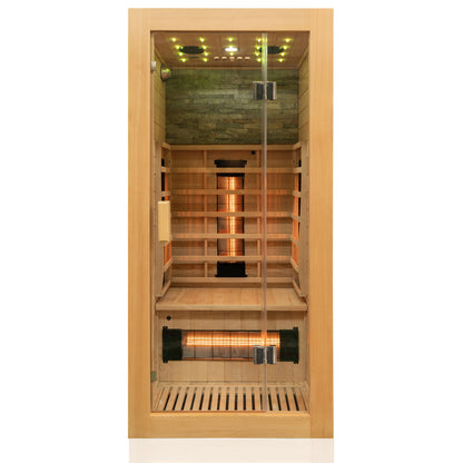 Dewello Infrarotkabine MILTON VOLLSPEKTRUM 90x90 bei TroniTechnik
